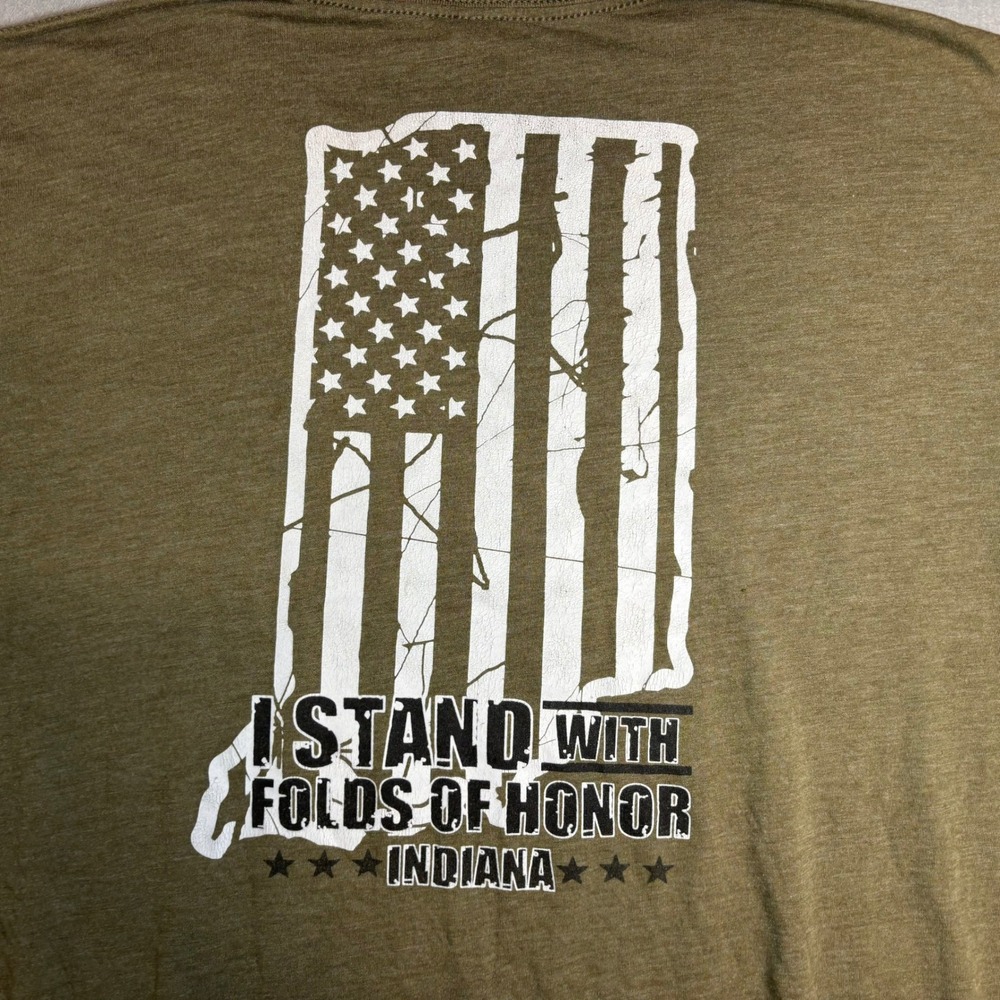 Next Level Folds of Honor Indiana Tri-Blend T-Shirt Men's XL Olive - Picture 14 of 16